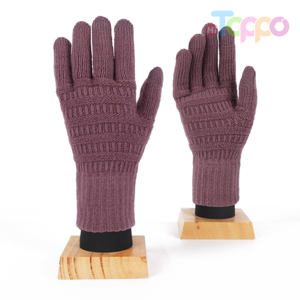 Adult Winter Gloves Women's Purl Jacquard Gloves for Cycling Climbing for Women 
