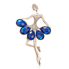 Dancing Girl Pearl Rhinestone oil brooch