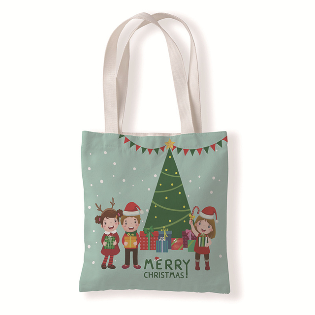 Christmas tree canvas bag