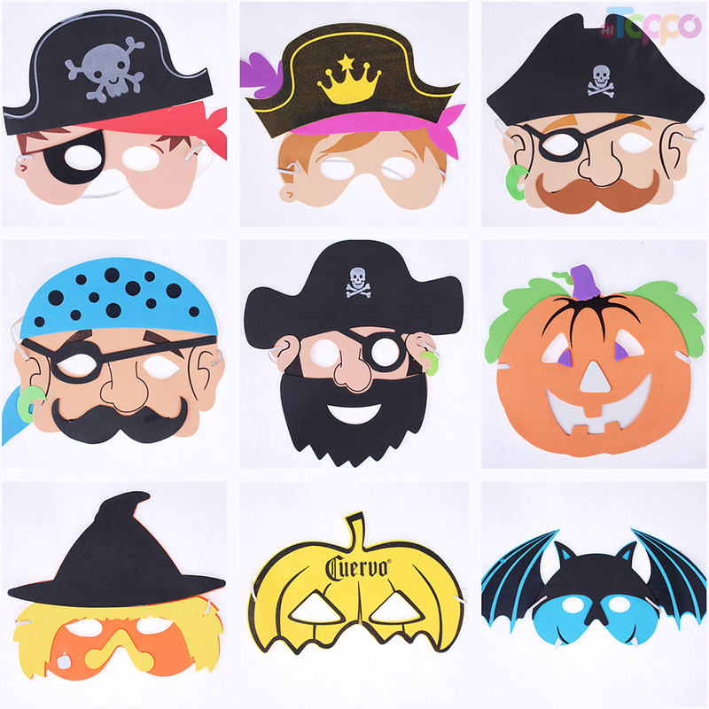 Fashion Creative Halloween Cartoon Mask Parent-Child Activity Animal Dress Up Pirate Mask Pumpkin