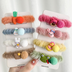 Cartoon plush hair loop