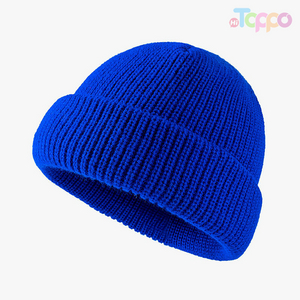 Unisex Plain Knitted Beanie Hat Hip Hop Hat Skullcap Fisherman Short Beanie 