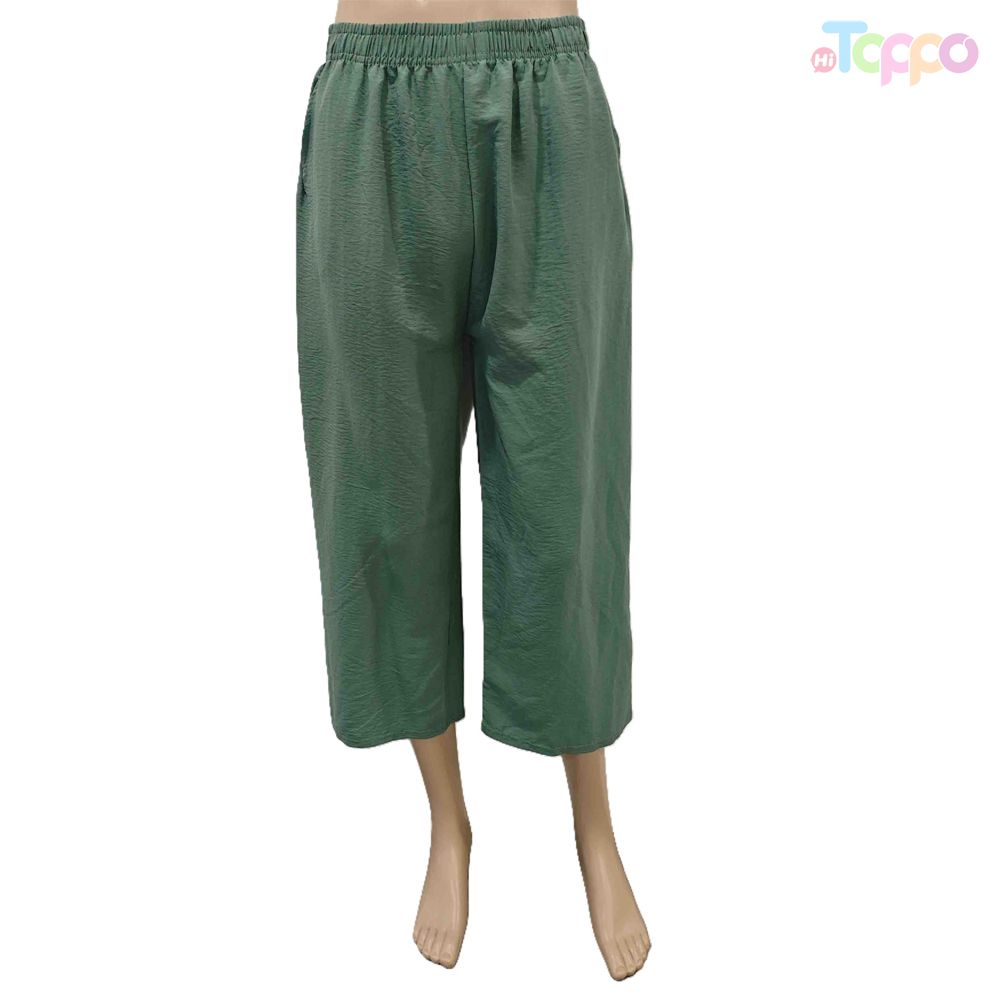 Women's Solid Color Elastic Waist Loose Wide Leg Pants