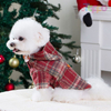 Warm Red Checkered Pet Coat for Puppy & Cat