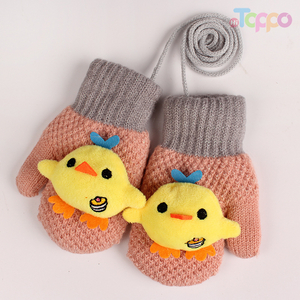 New children's gloves winter warm cartoon plus fleece thickened gloves