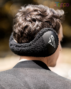 Thickened plus fleece back wear portable foldable plush ear warmer