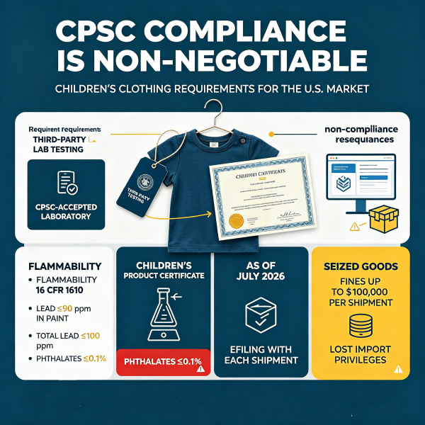 CPSC Compliance: The Hard Gate for U.S. Kids' Clothing