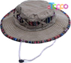 Winter Wide Brim Floral Adjustable UV Protection Fishing Washed Sun Hats