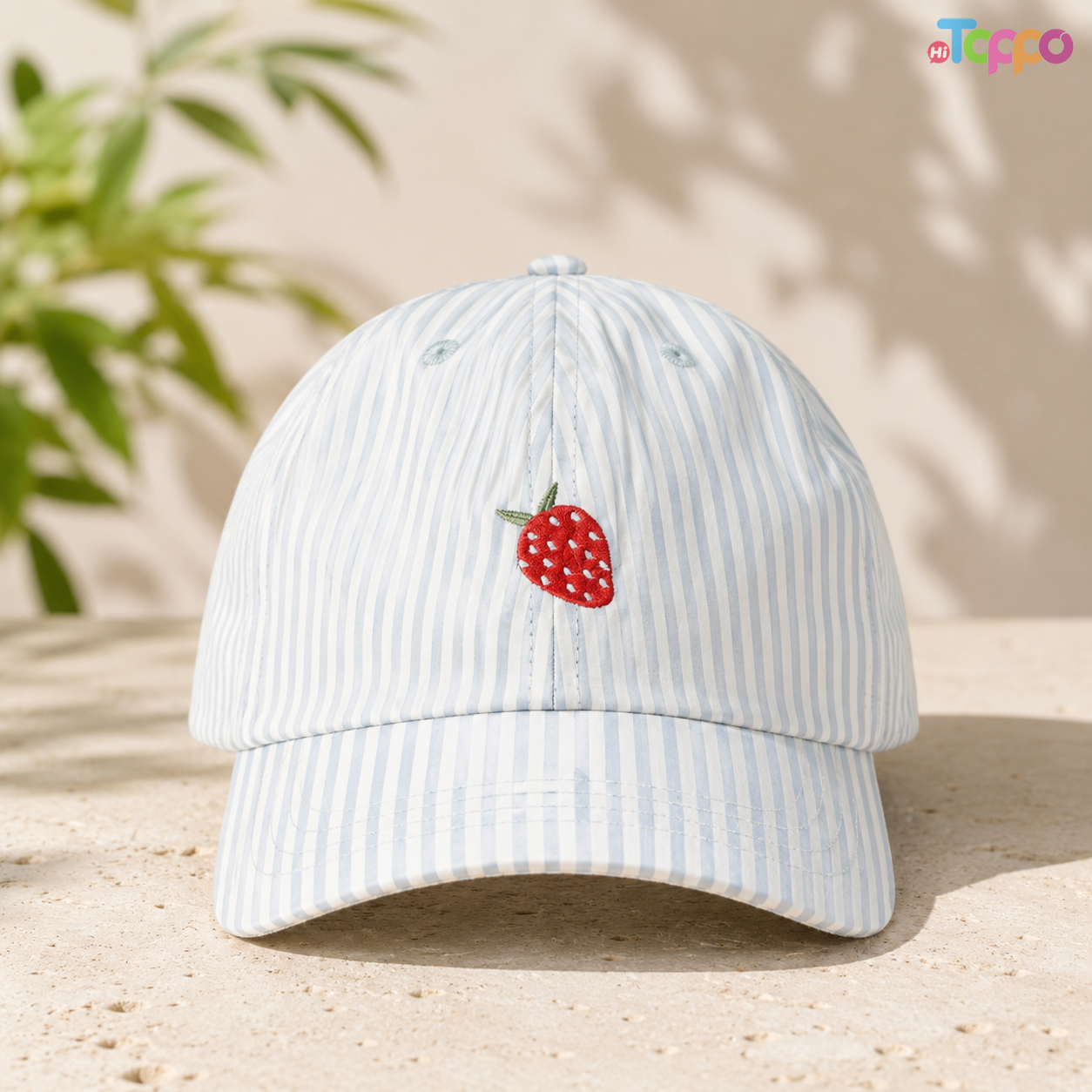 Custom Stripe Rinting 6-panel Baseball Caps with Embroidery