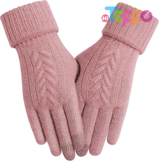  Custom Touch Screen Knit Warm Cold Weather Womens Winter Gloves