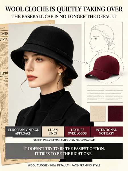 The Wool Cloche Is Quietly Replacing Your Baseball Cap