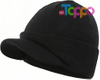 Custom Warm Double Knit Cuff Beanie Cap Watch Radar Hat Men's Winter Beanie Hat with Brim 
