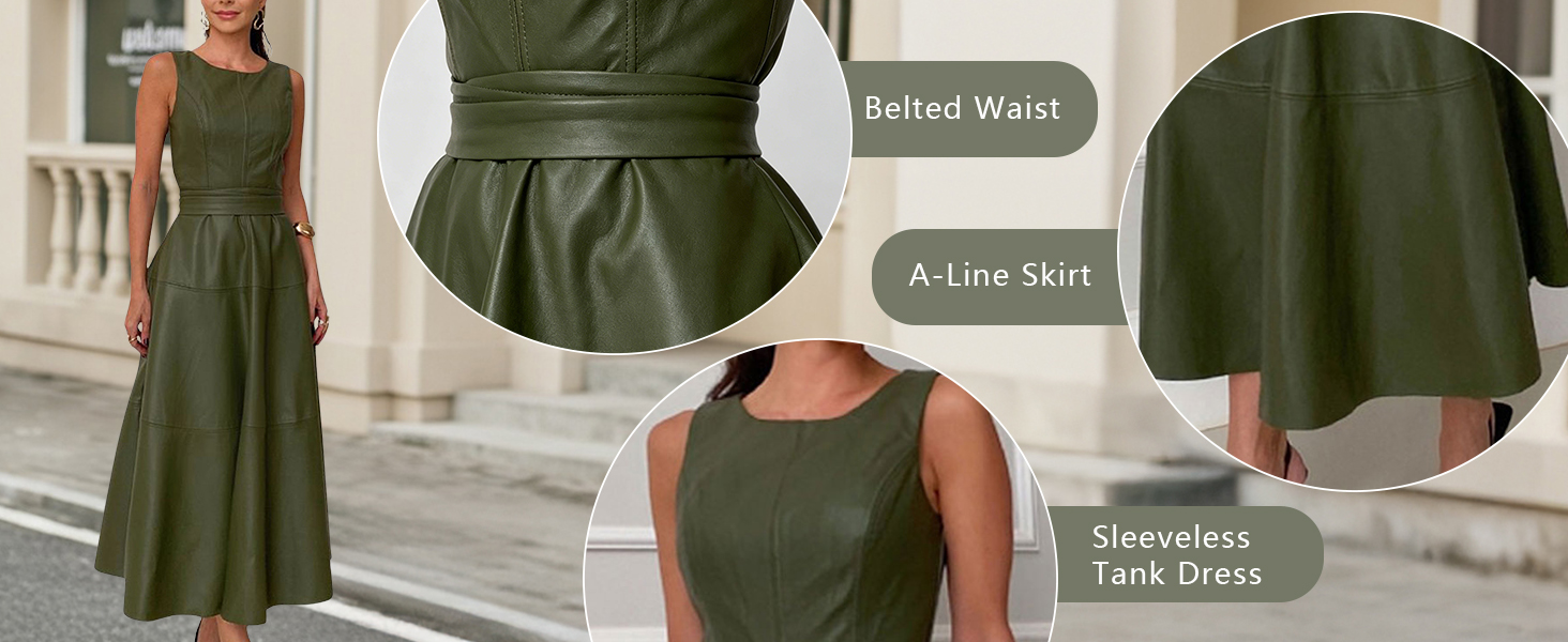 elegant leather dress for women