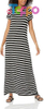 Custom Solid Women's Short-Sleeve Maxi Dress