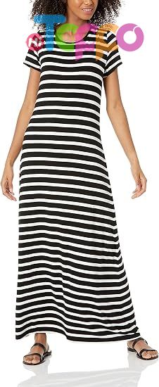 Custom Solid Women's Short-Sleeve Maxi Dress