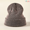 Warm Ear Protection\Unisex Striped Knit Beanie Acrylic Winter Cuffed Hat, Outdoor Cycling Skull Cap
