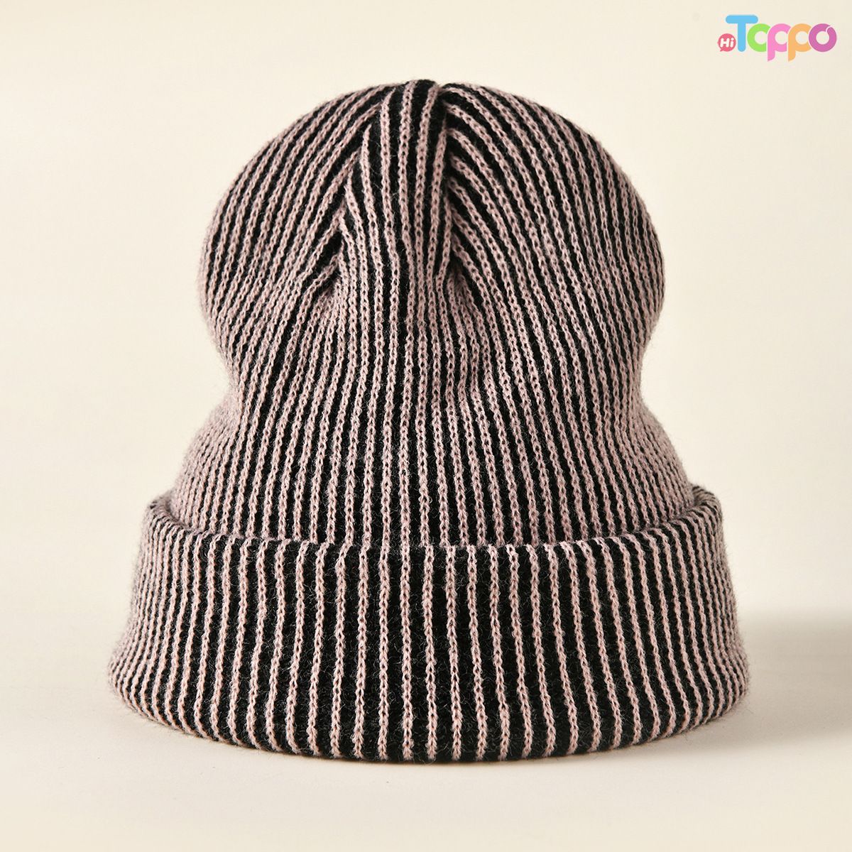 Warm Ear Protection\Unisex Striped Knit Beanie Acrylic Winter Cuffed Hat, Outdoor Cycling Skull Cap