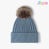 Classic Soft Warm Chunky Cable Knit Hat with Pom Pom Thermal Winter Cuffed Cap