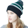 Hot Sale Winter Knit Beanie Hat with Pom Pom – Warm Cuffed Slouch Ski Cap