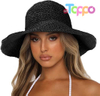 Summer Wide Brim Foldable Travel Straw Hat Sun Beach Hat for Women