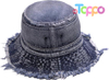 Wholesale Cotton Denim Distressed Bucket Sun Hat