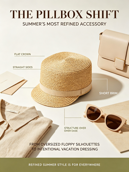 The Straw Pillbox Hat Is Summer's New Refined Classic