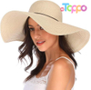 Wide Brim Big Floppy Foldable Roll up Cap UPF 50+ Beach Sun Hat 