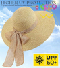 Wide Brim Straw Hat Floppy Packable UPF 50+ UV Protection Beach Sun Hats for Women 