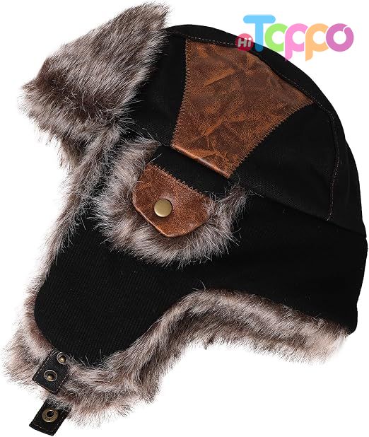 Cold Weather Winter Trapper Hat for Men with Ear Flaps