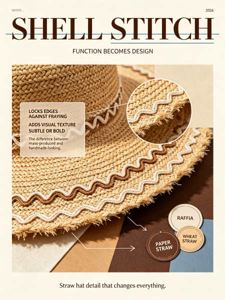 The Shell Stitch Is Making Cheap Straw Hats Look Expensive