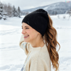 Magnetic Opening Ponytail Beanie Cap