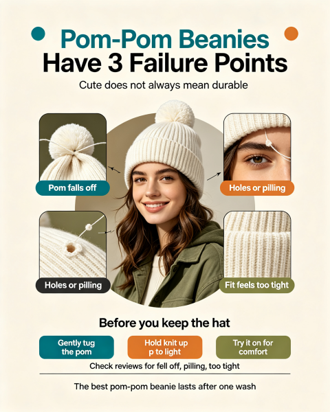 Pom‑Pom Beanie Buying Tips: Common Flaws To Check Before Purchase