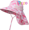 Summer UPF50+ Sun Protection Beach Play Hats with Neck Flap 