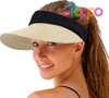  Summer UV Protection Foldable Packale Wide Brim Women Straw Sun Visor Hat 