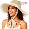 Hot Sale UPF 50+ Roll Up Wide Brim Women Sun Straw Hat 