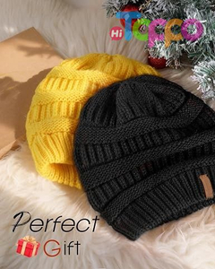 Womens Winter Knit Slouchy Beanie Hat Warm Knitted Skull Ski Cap Hats for Women
