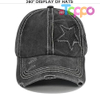 Distressed Unconstructed Ponytail Washed Distressed Cotton UV Protection Baseball Caps