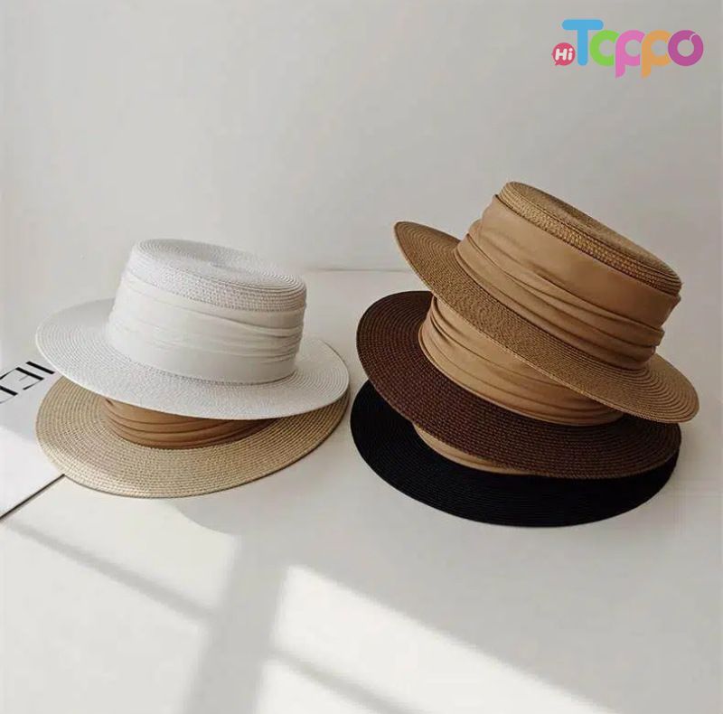 Custom Beach Sun UPF 50+ Wide Brim Straw Women Straw Panama Hat