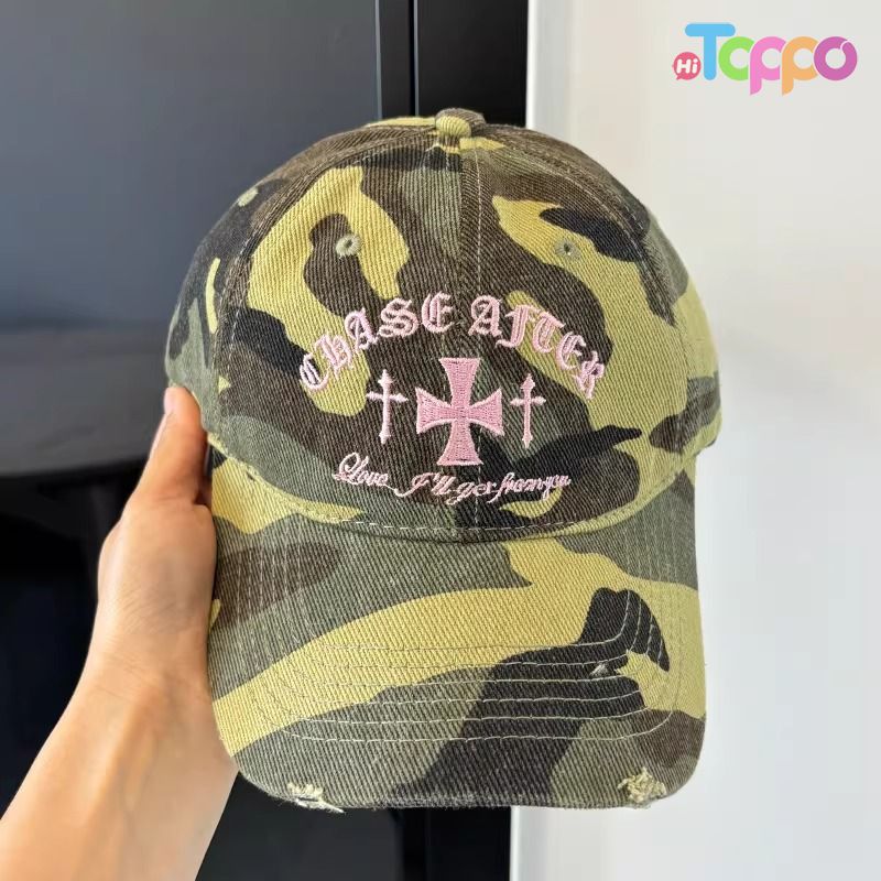 Casual Wear Unisex Letter Camouflage Baseball Cap Breathable Lightweight Snapback Hat 