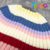 Colorful Striped Beanie Cuffed Winter Soft Rib Knit Hat for Women Men Gift