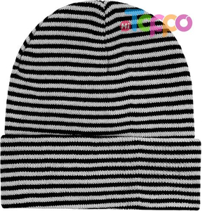 Classical Stripe Unisex Warm Striped Knitted Beanie Hats Slouchy Knit Skull Cap 