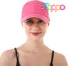 Outdoor Sports Quick Drying Mesh Womens Criss Cross Ponytail High Messy Bun Baseball Cap 