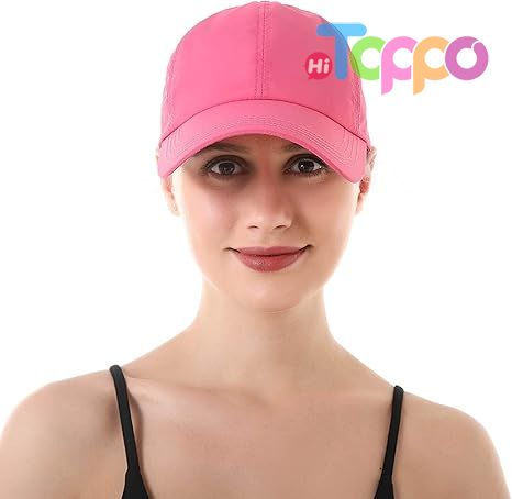 Outdoor Sports Quick Drying Mesh Womens Criss Cross Ponytail High Messy Bun Baseball Cap 