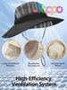 UPF50+ Large Breathable 3.5" Wide Brim Adjustable Beach Bucket Hat