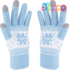  Custom Snow Flower Printing Keep Warm Winter Touch Screen Gloves
