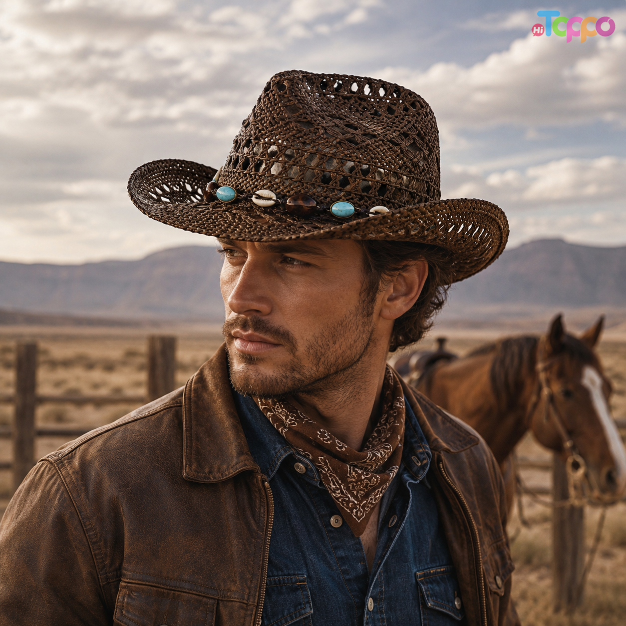 Hollow Out Western Cowboy Straw Hat