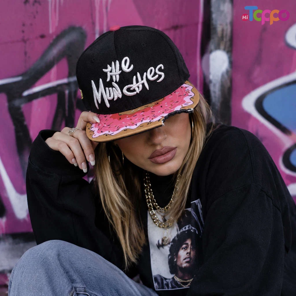 American Style Flat Brim Baseball Cap with Embroidery 