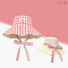 Women Reversible Plaid Sun Bucket Hats