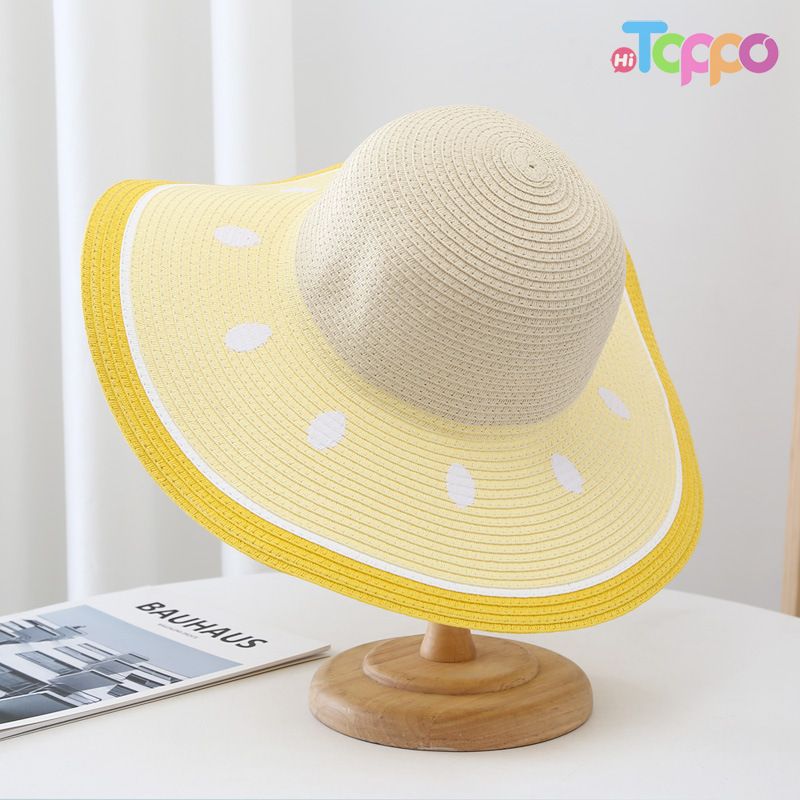 Watermelon Print Straw Hat – Summer Beach Sun Hat