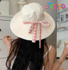 Custom Wide Brim UV Protection Sun Hats for Women Reversible Plaid Sun Cap Bucket Hat 